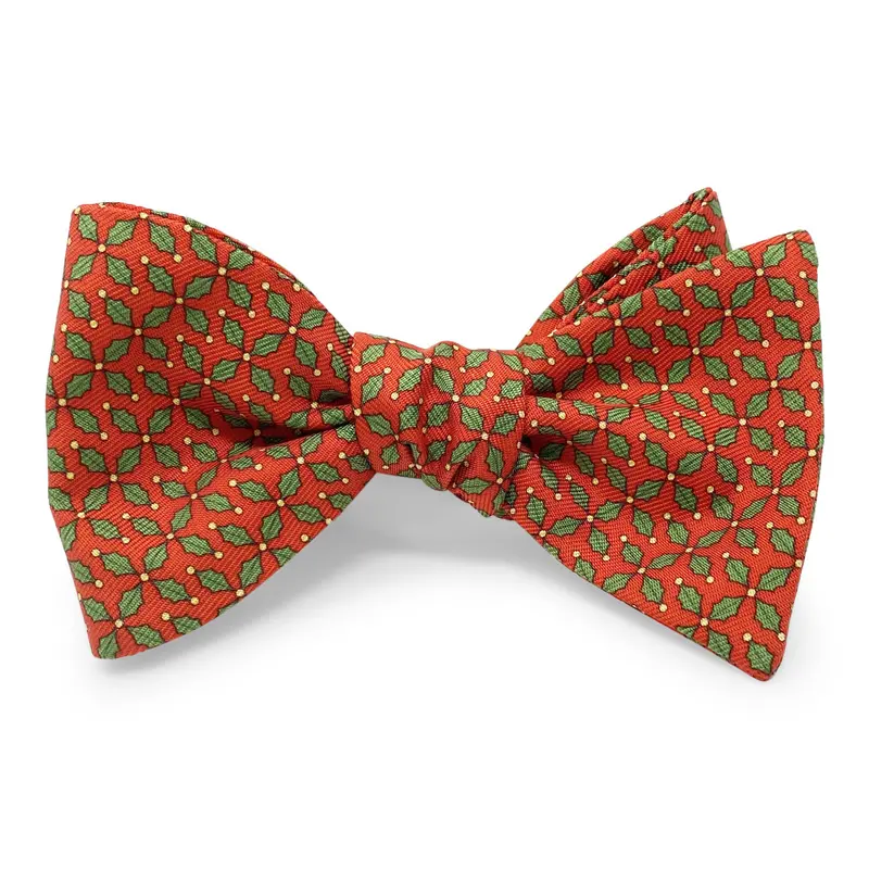 Tiny Holly Festive Bow In Red 1
