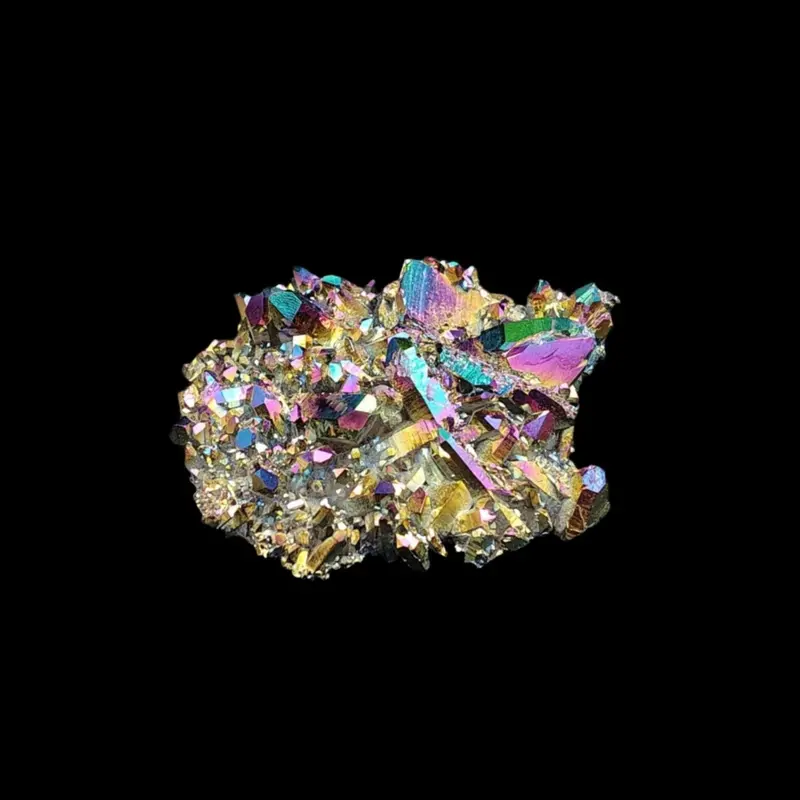 Titanium-Coated Rainbow Aura Quartz Cluster 1