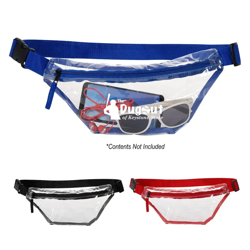 Transparent Sporty Fanny Pack With Adjustable Belt 1