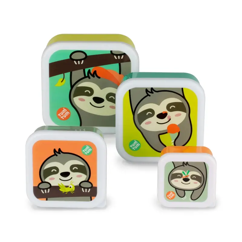 Tum Tum Nesting Snack Pots – Sloth Design (Set Of 4) 1