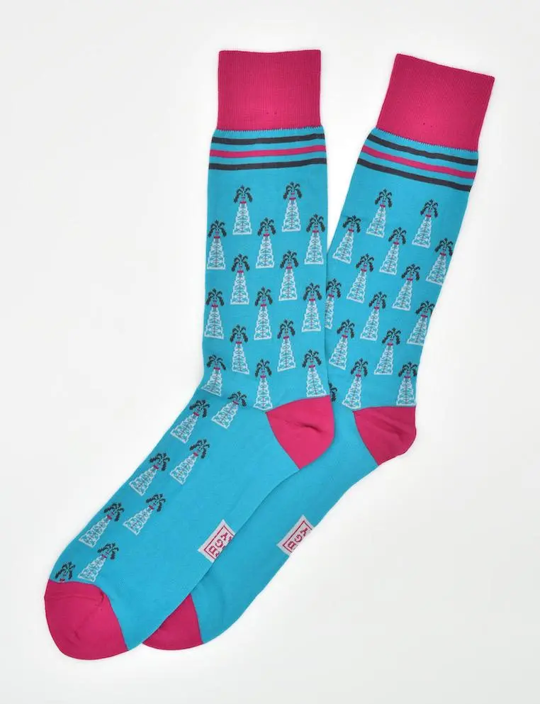 Turquoise Roughnecks Performance Socks 1