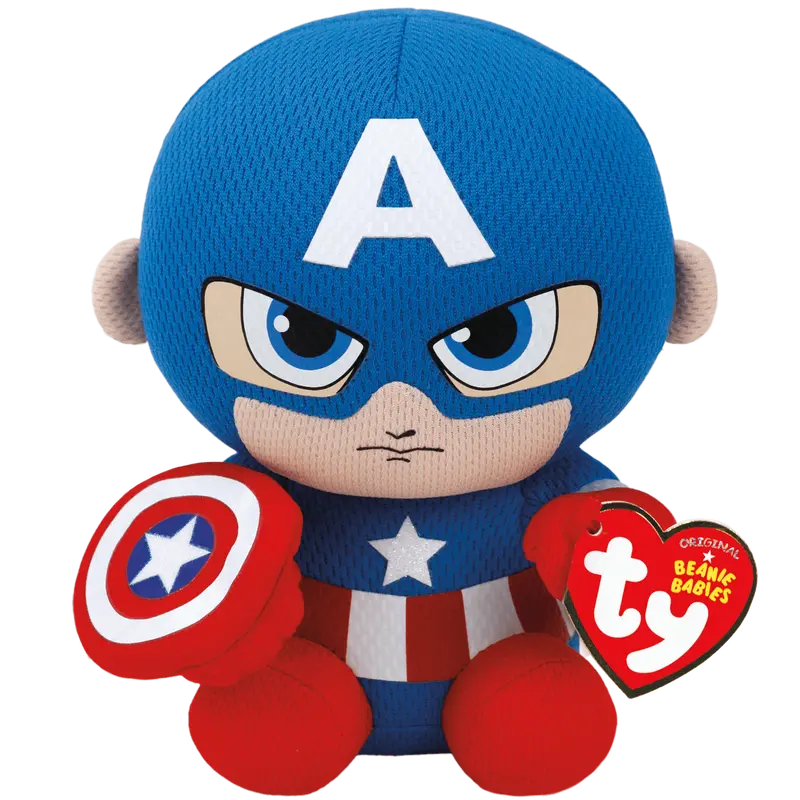 Ty Captain America Beanie Buddy Plush (8 Inches) 1