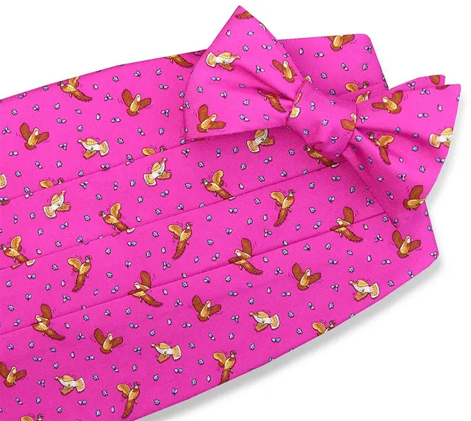 Upland Birds Cummerbund Ensemble – Striking Magenta 1