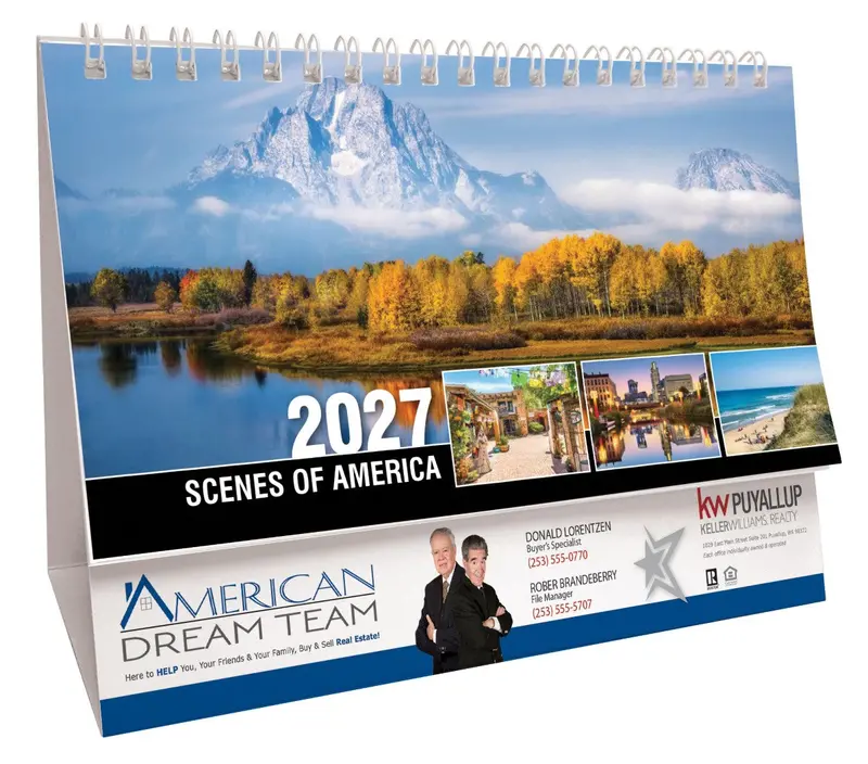 Usa Landmarks 2027 Promotional Desk Calendar – Vibrant Photography 1