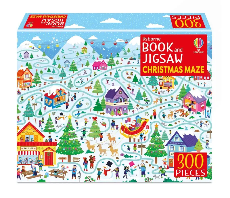 Usborne Christmas Maze Book With Jigsaw Puzzle 1
