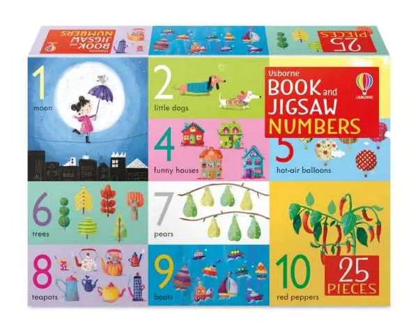 Usborne Number Learning Book And Jigsaw Puzzle For Kids 1
