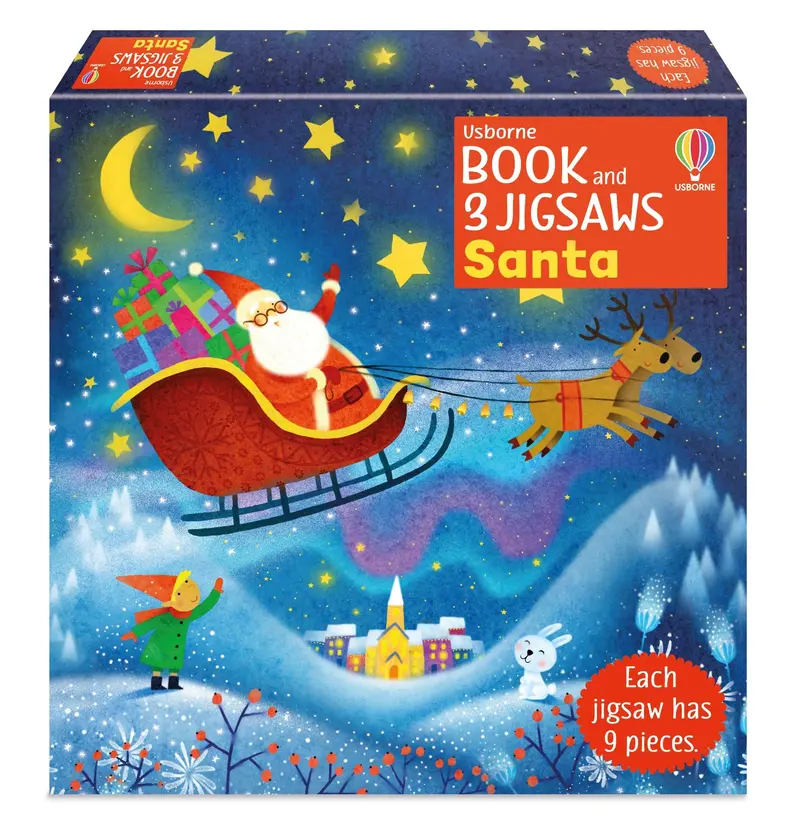 Usborne Santa Activity Book With 3 Christmas Jigsaws 1