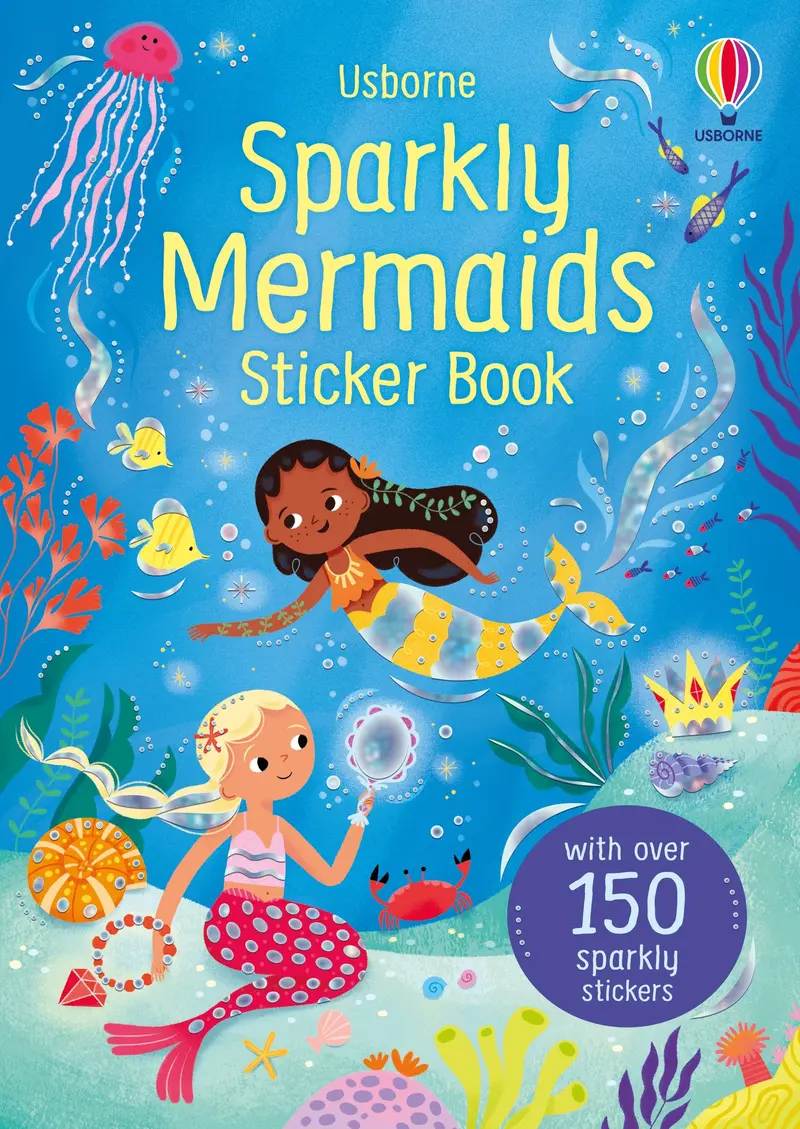 Usborne Sparkly Mermaids Sticker Book – Shimmering Ocean-Themed Fun 1
