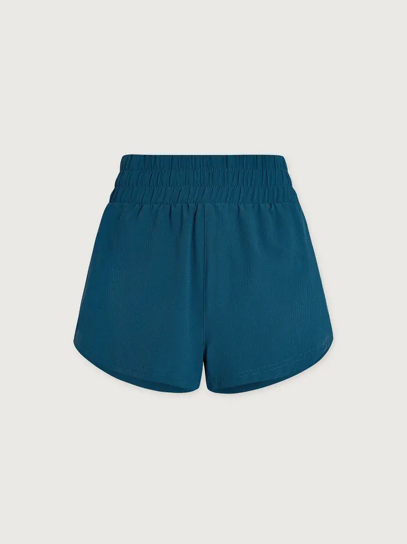 Varley Kallin Piped Running Short In Mallard Blue 1