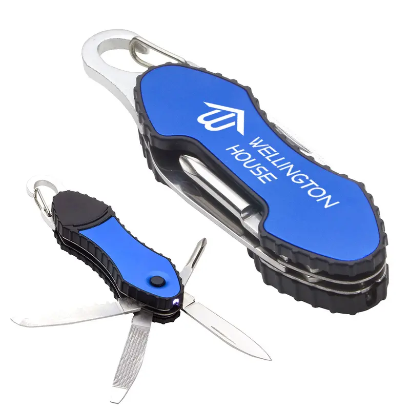 Versatile 6-Function Pocket Multi-Tool With Clip-On Carabiner 1