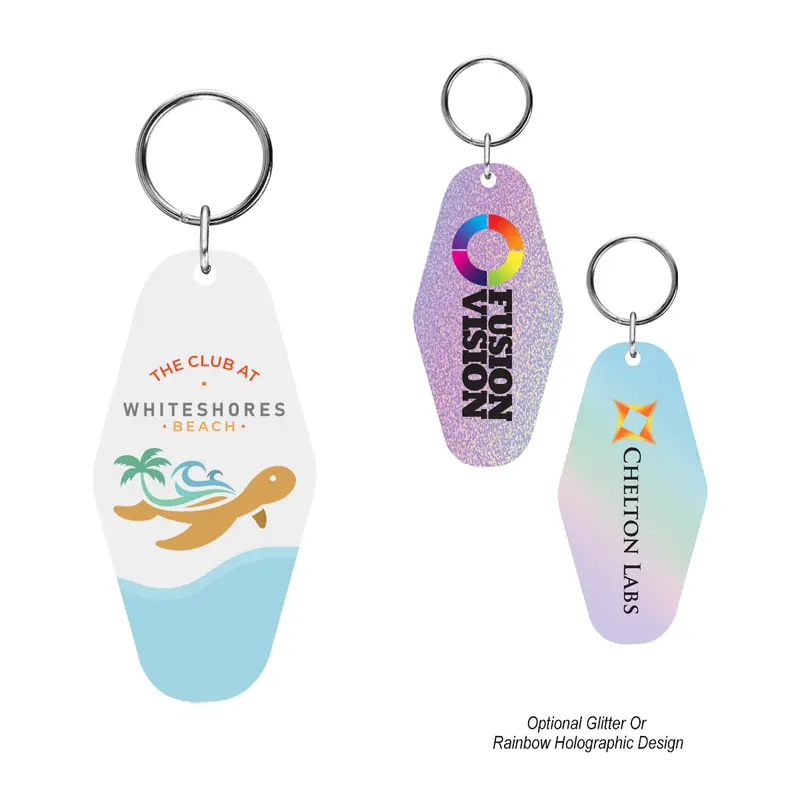 Vintage Motel-Themed Acrylic Keychain – Custom Engraving Ready 1