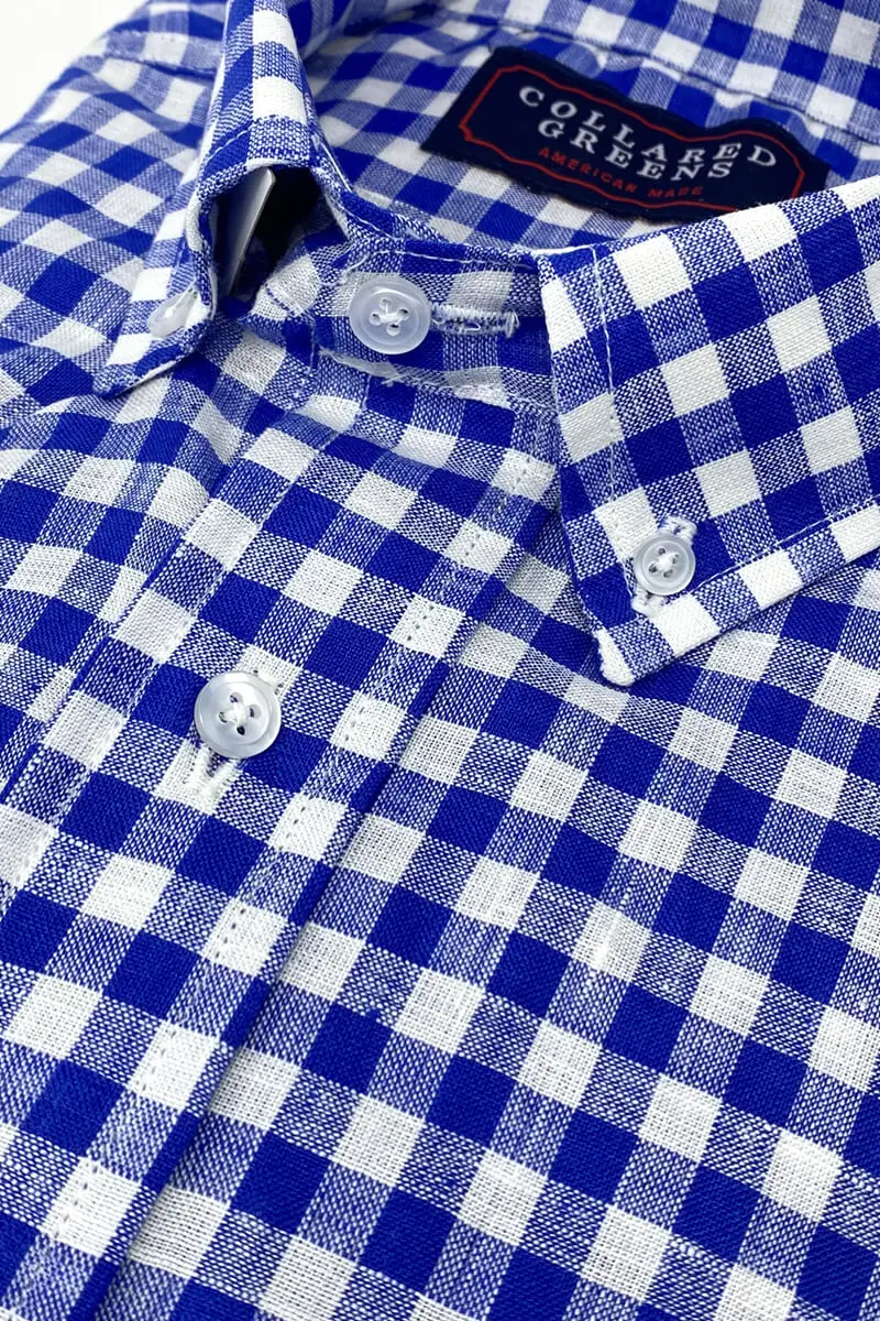 Vinton Dark Blue Casual Button-Down Shirt – Brookline Series 1