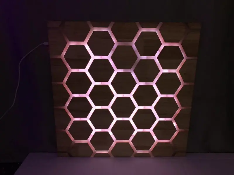 Wall-Mounted Interactive Honeycomb Touch Panel 1