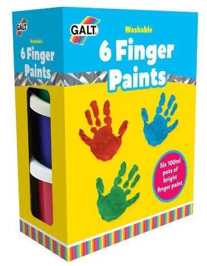 Washable Finger Paint Set For Kids (6 Colors) 1