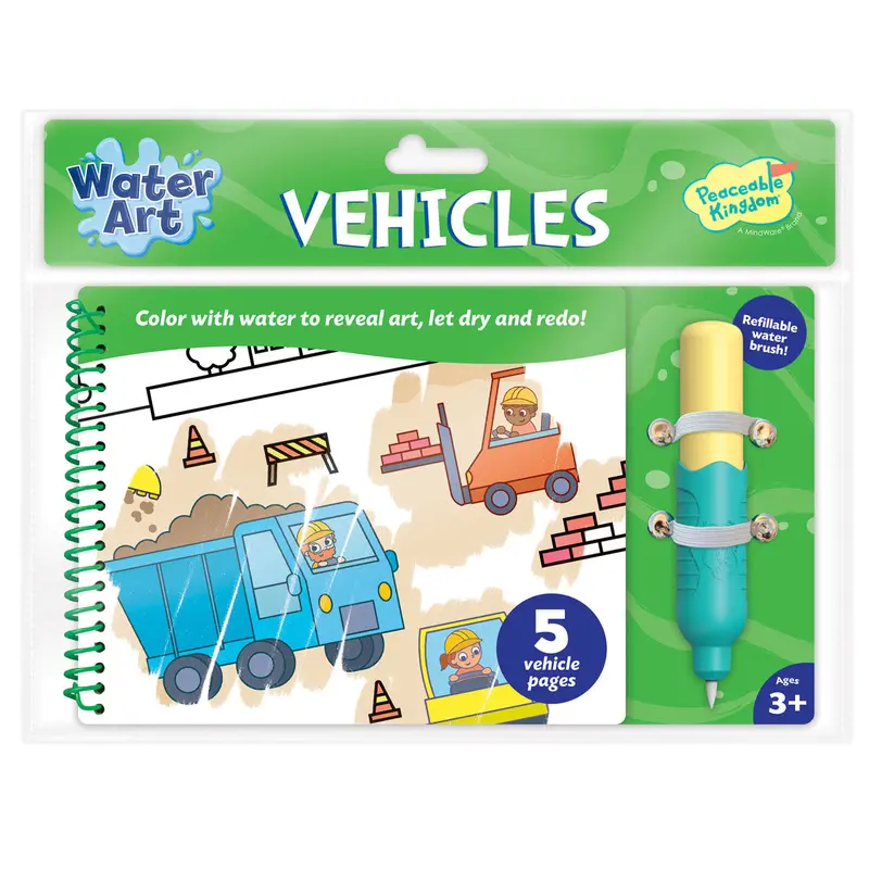 Water-Reveal Art Book: Vehicle Themes 1