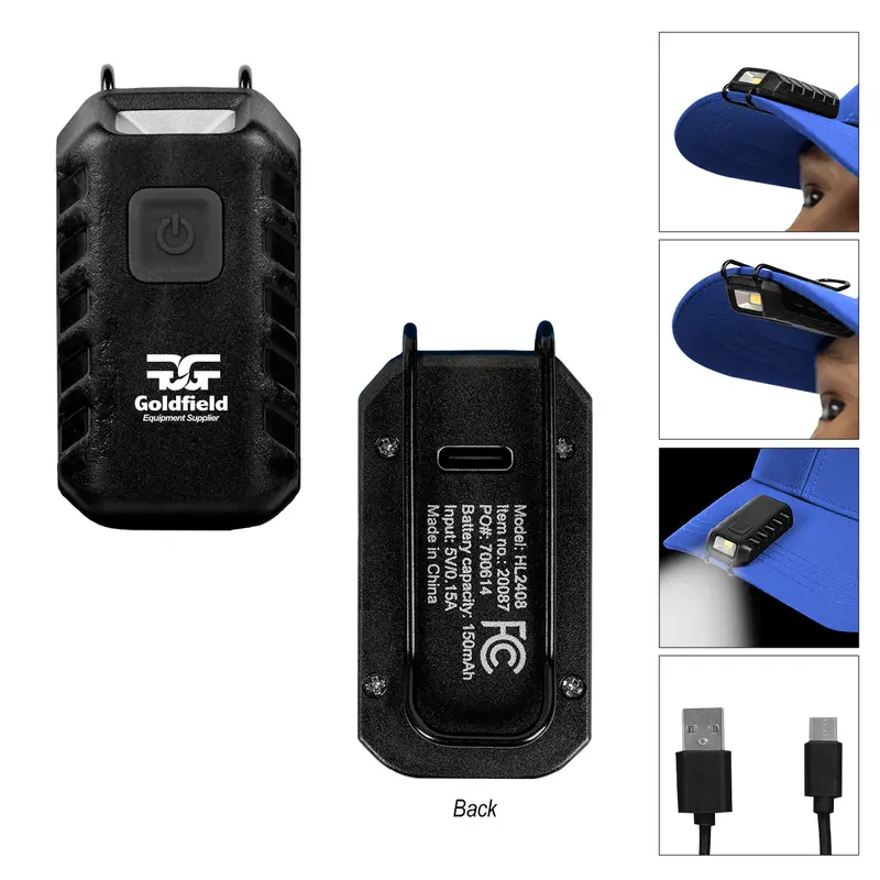 Wearable Cap-Mounted Rechargeable Safety Light 1