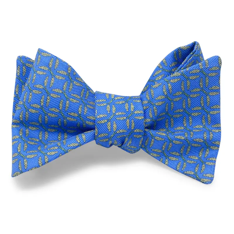 Wheat Motif Bow In Navy Blue 1
