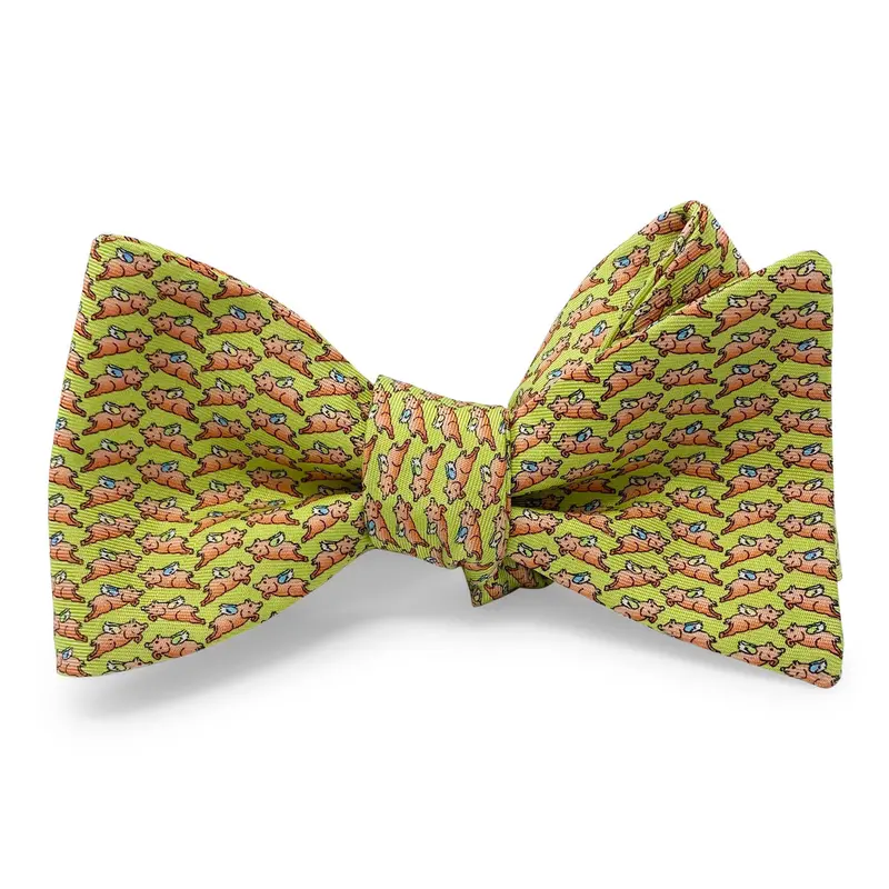 When Pigs Fly Holiday Bow In Green 1