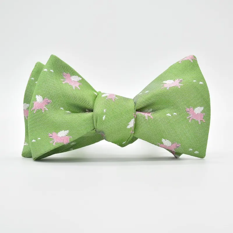 When Pigs Fly Lime Bow Tie 1