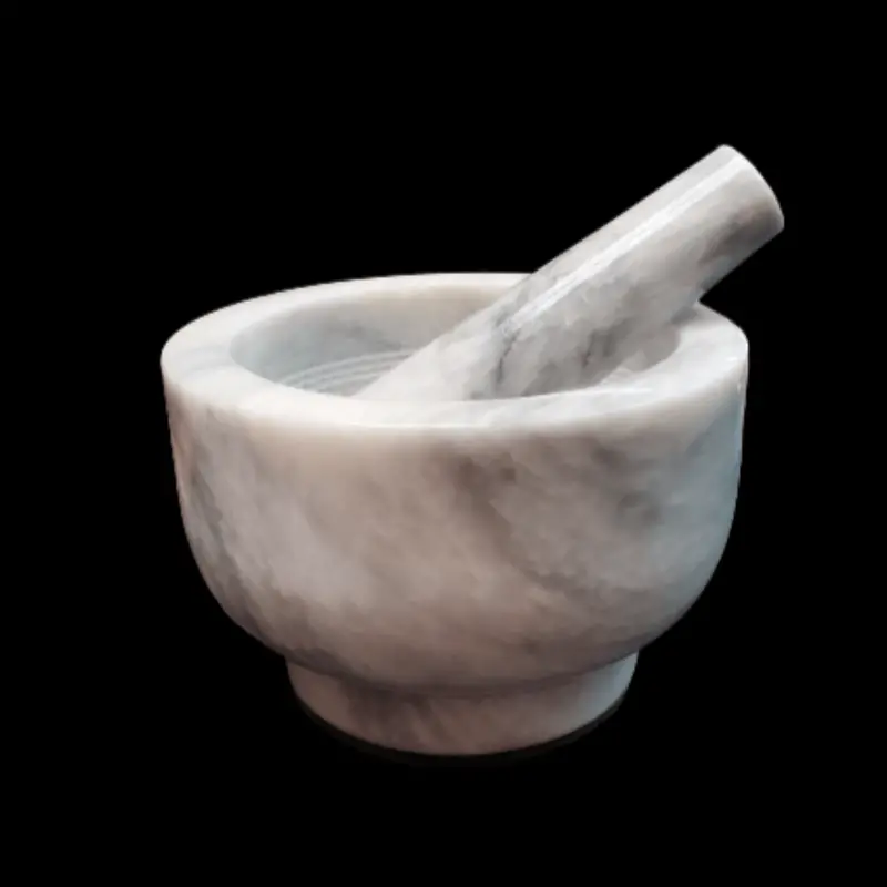 White Onyx Mortar And Pestle Set – Hand-Carved Kitchen Or Ritual Tool 1