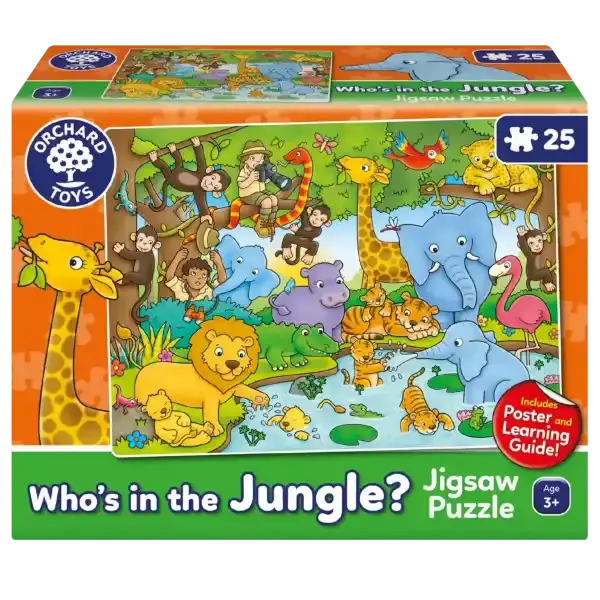 Who'S In The Jungle? – 25-Piece Animal Habitat Jigsaw By Orchard Toys 1