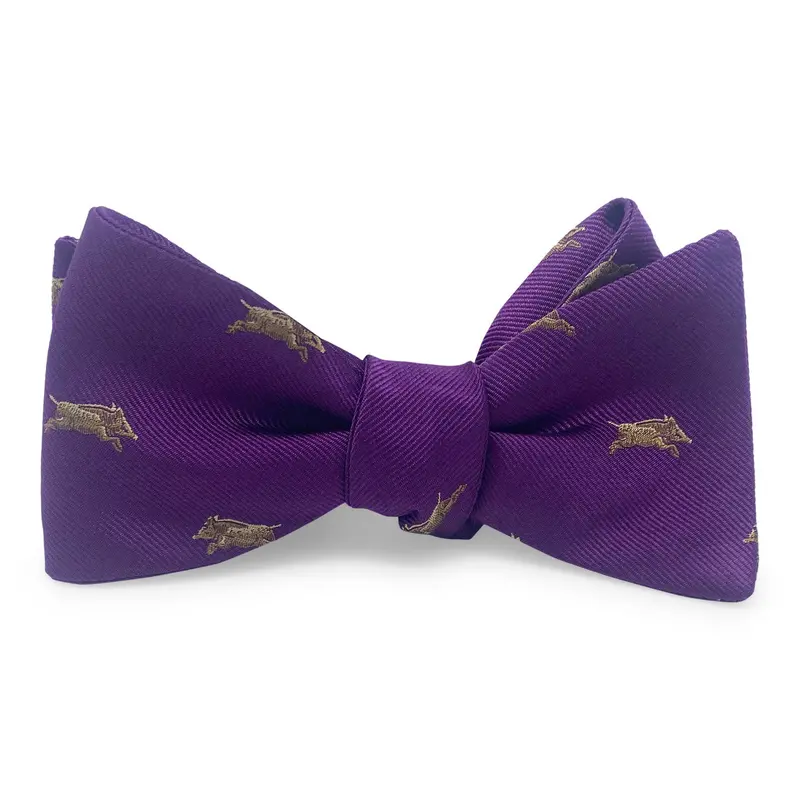 Wild Boar Purple Bow Tie 1