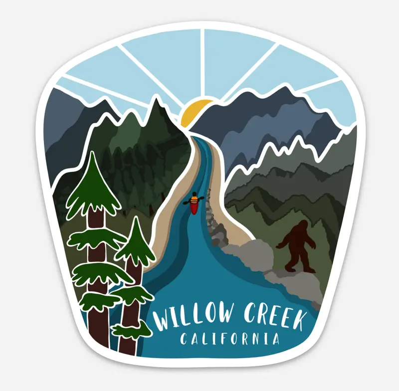 Willow Creek California Town Vinyl Sticker 1