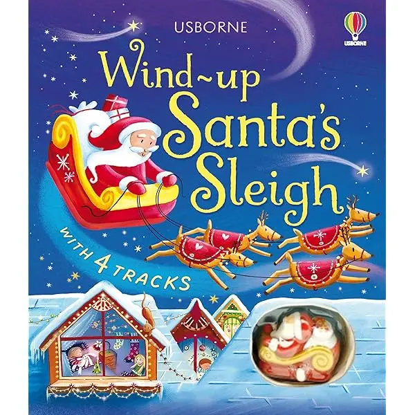 Wind-Up Mechanical Santa Sleigh Toy 1