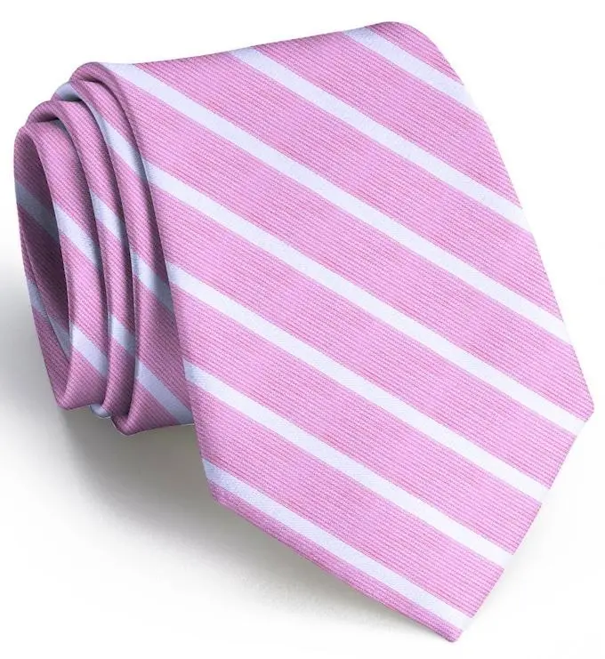 Winning Streak Boys' Tie In Pink And White 1