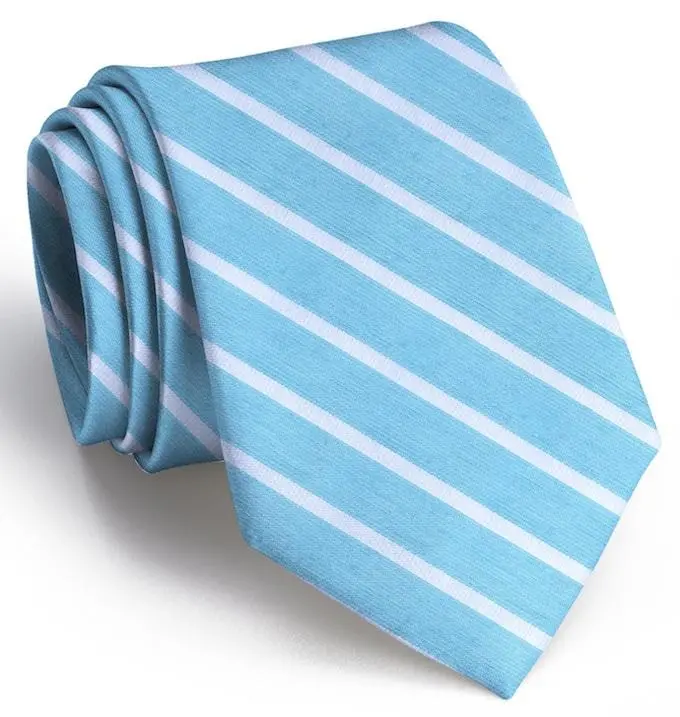 Winning Streak Boys' Tie In Turquoise And White 1