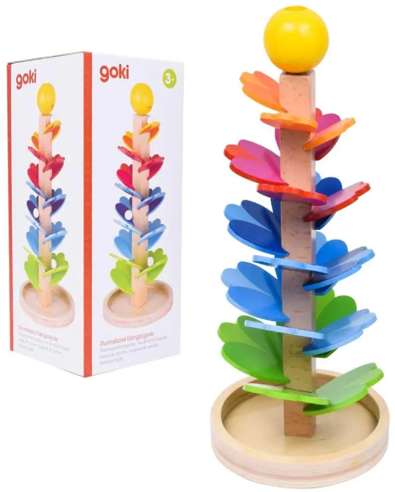 Wooden Marble Run Tree – Kinetic Construction Toy 1