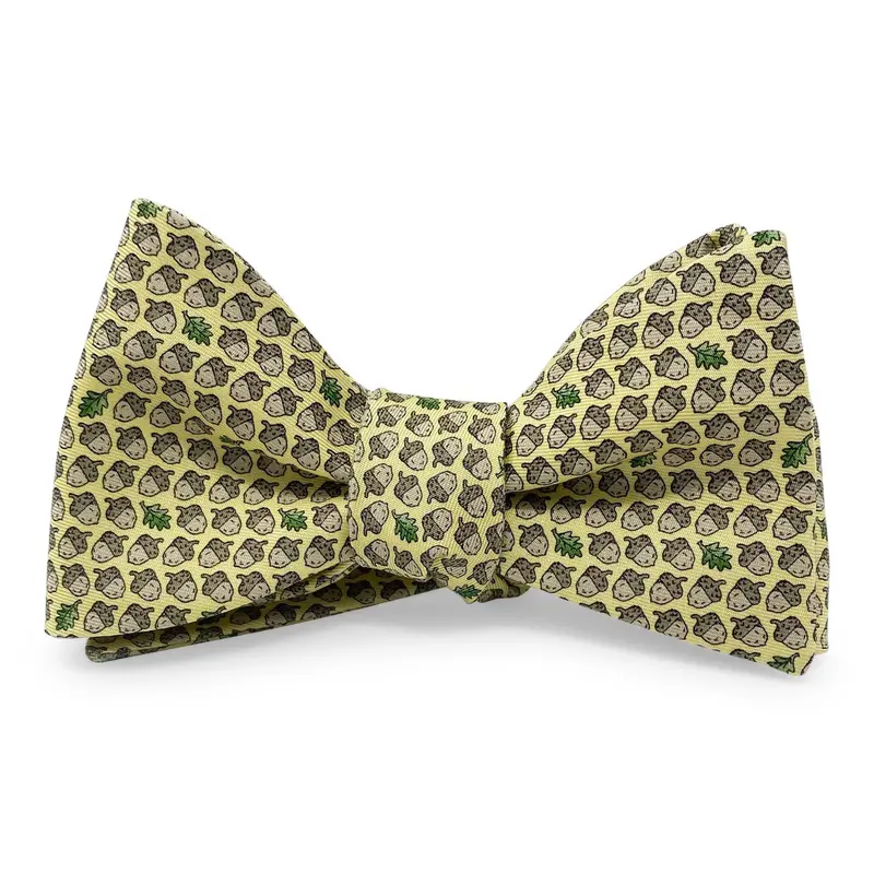 Yellow Acorns Bow Tie 1