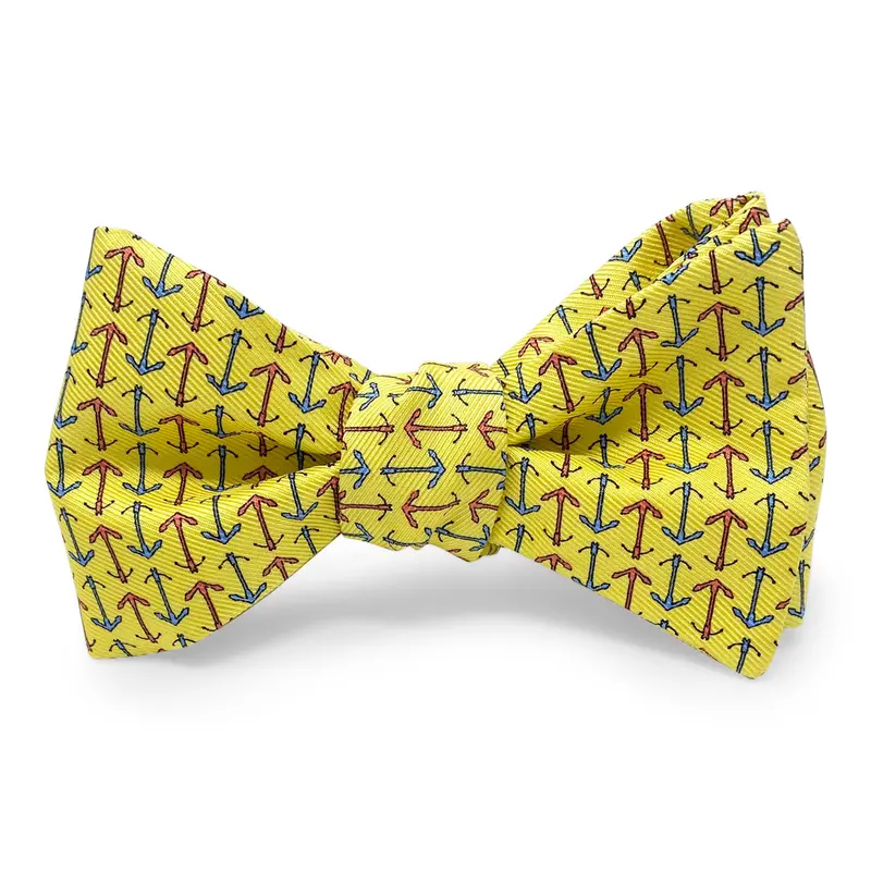 Yellow Anchor Action Hair Bow 1