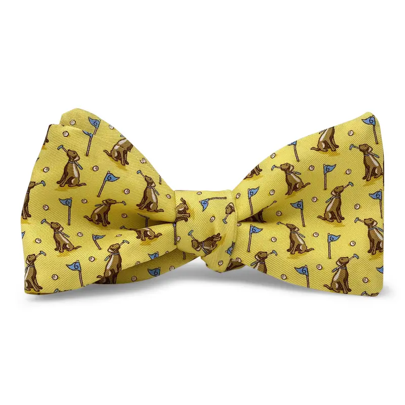 Yellow And Chocolate Dogleg On Six Bow Tie 1
