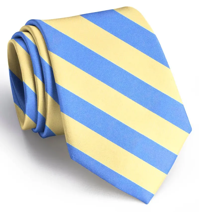 Yellow And Light Blue Kapalua Necktie 1