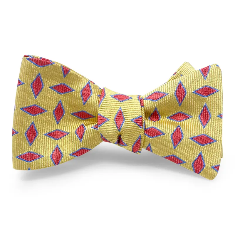 Yellow Archer Print Hair Bow 1