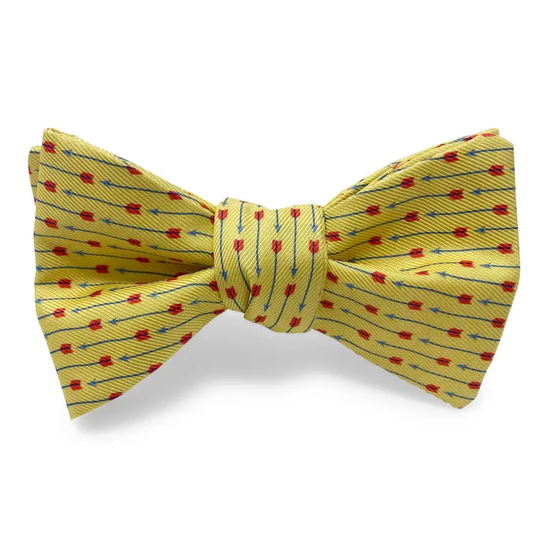 Yellow Arrow-Print Hair Bow 1
