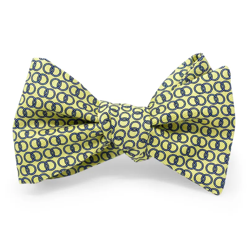 Yellow Bow Rings Pattern Sandals 1