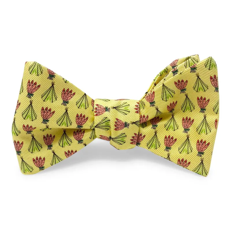 Yellow Bow Teepee Motif Sandals 1