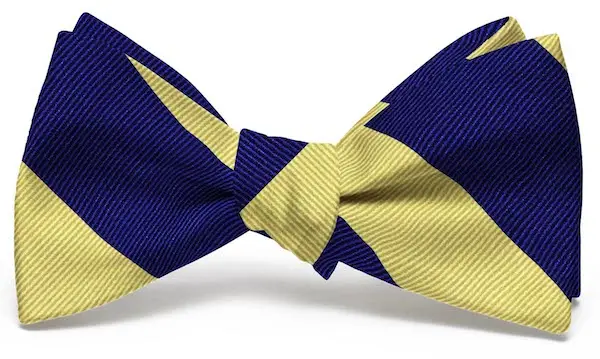 Yellow Clarkson Stripe Bow Tie 1
