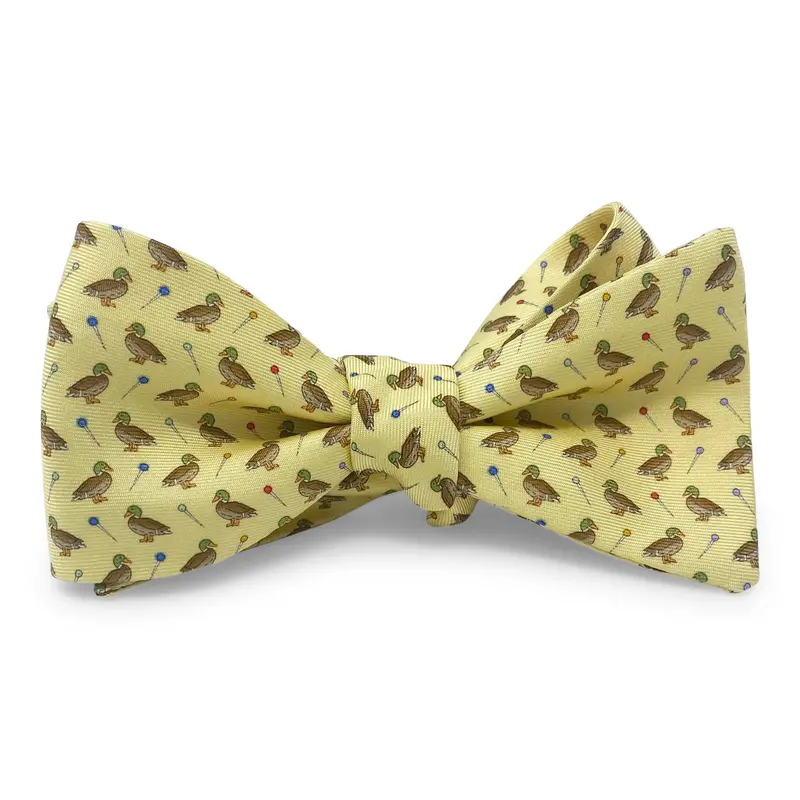 Yellow Duck Pin Hair Bow 1