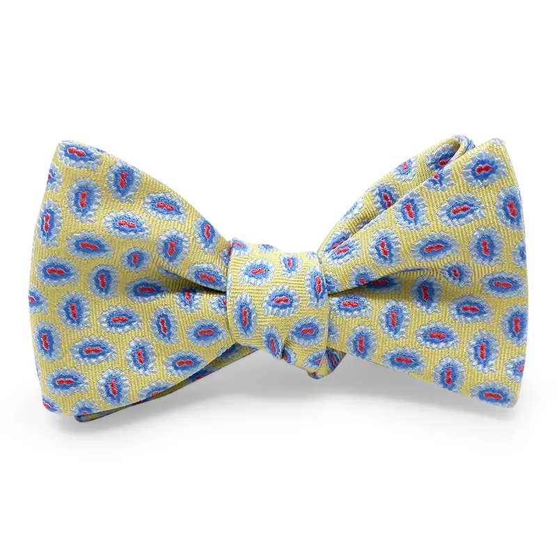 Yellow Fairvue Pattern Hair Bow 1