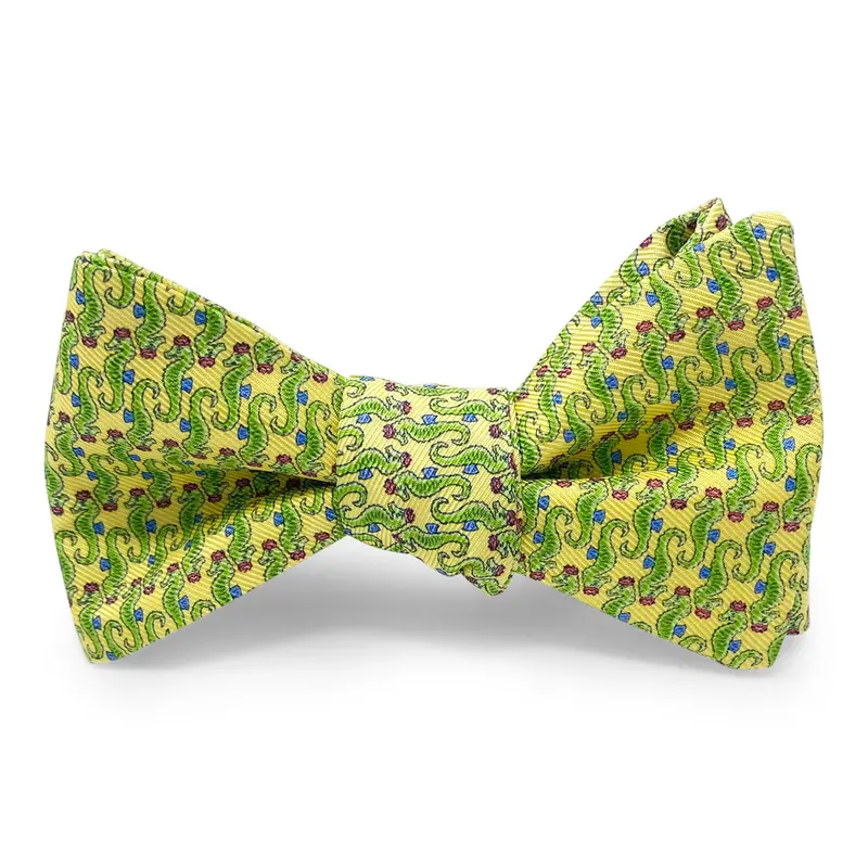 Yellow Seahorse-Themed Hair Bow 1