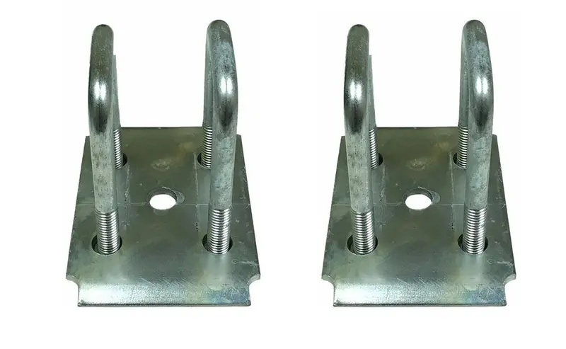 Zinc-Plated Tie Plate Kit For 2" Square Trailer Axles 1