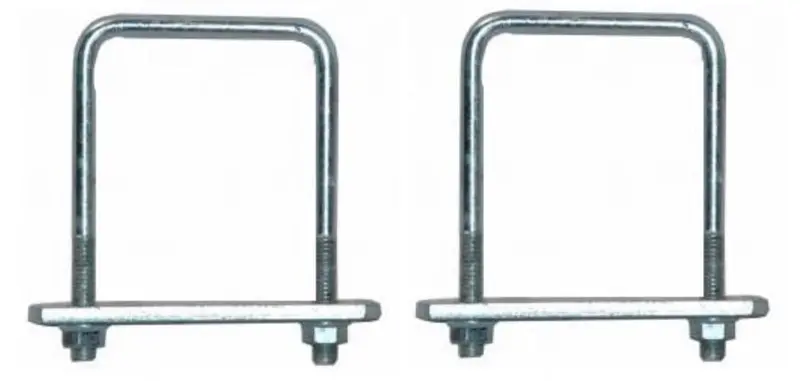 Zinc U-Bolt Winch Mounting Kit For Black Powder-Coated Trailers 1